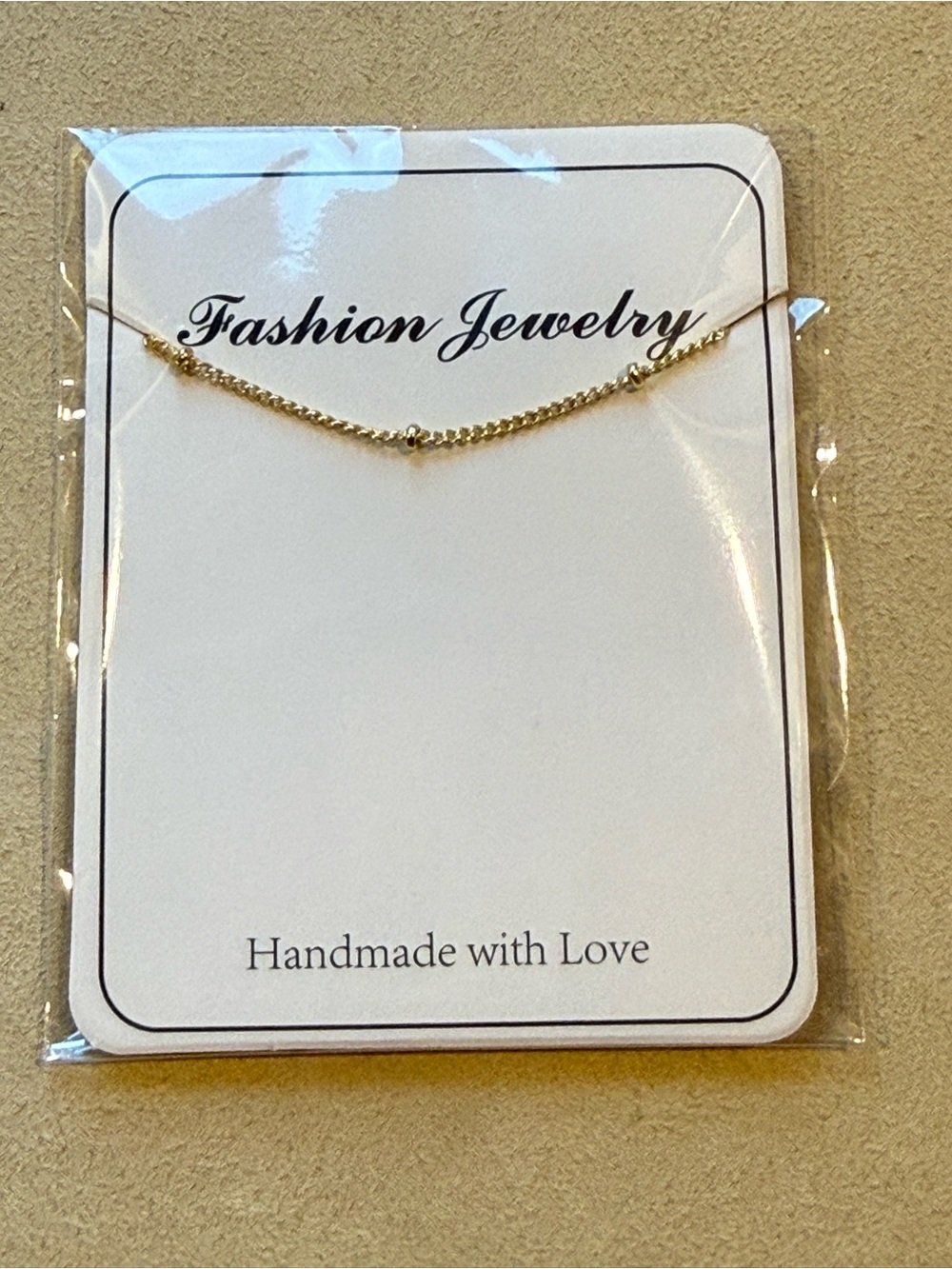Fashion Jewelry Gold Minimal Beaded Chain Necklace
